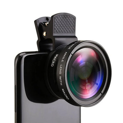 2-in-1 Universele Telefoonlens Clip 37mm – Groothoek & Macro Lens – Smartphone Camera Lens voor iPhone & Android