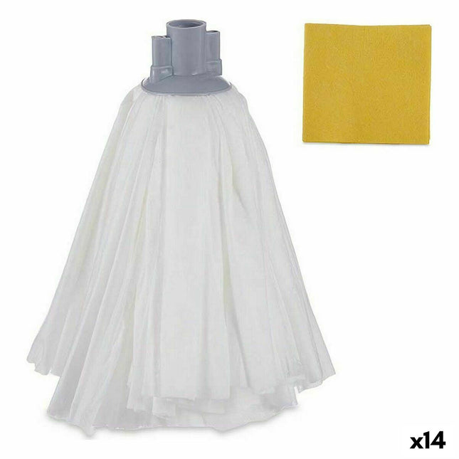 Bigbuy Home Reservemop Voor Schrobben 23 X 6 X 31 Cm (14 Stuks)