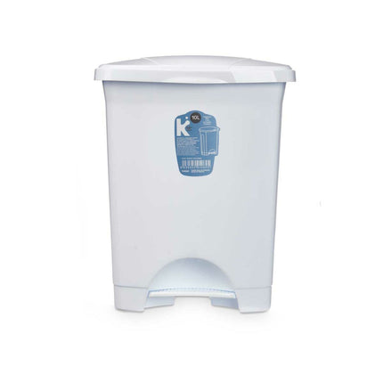 Bigbuy Home Pedaalemmer Wit Plastic 10 L (8 Stuks)