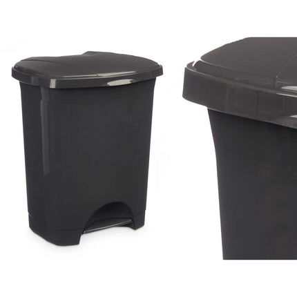 Bigbuy Home Pedaalemmer Antraciet Plastic 10 L (8 Stuks)