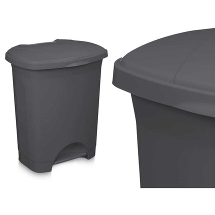 Bigbuy Home Pedaalemmer Antraciet Plastic 30 L (4 Stuks)
