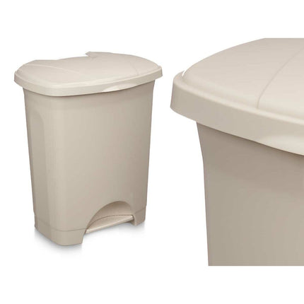 Bigbuy Home Pedaalemmer Beige Plastic 30 L (4 Stuks)
