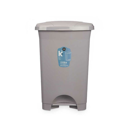 Bigbuy Home Pedaalemmer Grijs Plastic 50 L (3 Stuks)