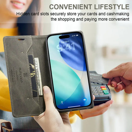 Flip Case Voor iPhone 17 Pro Max 5G Lederen Magnetische Cover