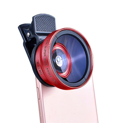 2-in-1 Universele Telefoonlens Clip 37mm – Groothoek & Macro Lens – Smartphone Camera Lens voor iPhone & Android
