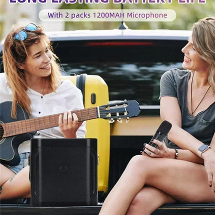 Draagbare Karaoke Bluetooth Speaker met Microfoons voor Feest & Outdoor – High Power 360° Stereo Surround