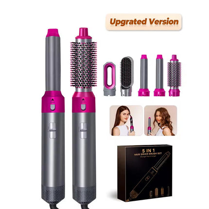 Föhn 5-in-1 föhnborstel, ionische haardroger styler, multifunctionele föhn met krulborstel